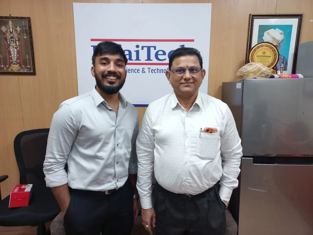 Siram with a senior representative at ICFAI Tech