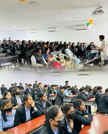 Students listening during a lecture-room session