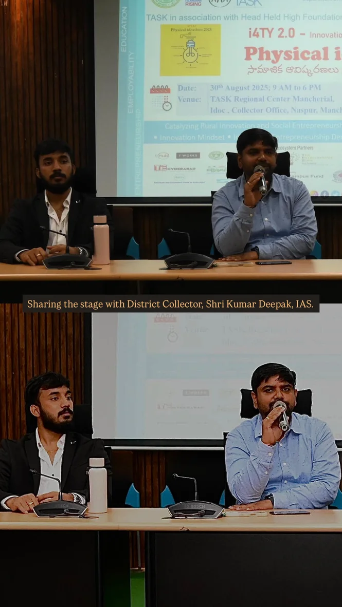 Siram sharing a panel with District Collector Shri Kumar Deepak, IAS